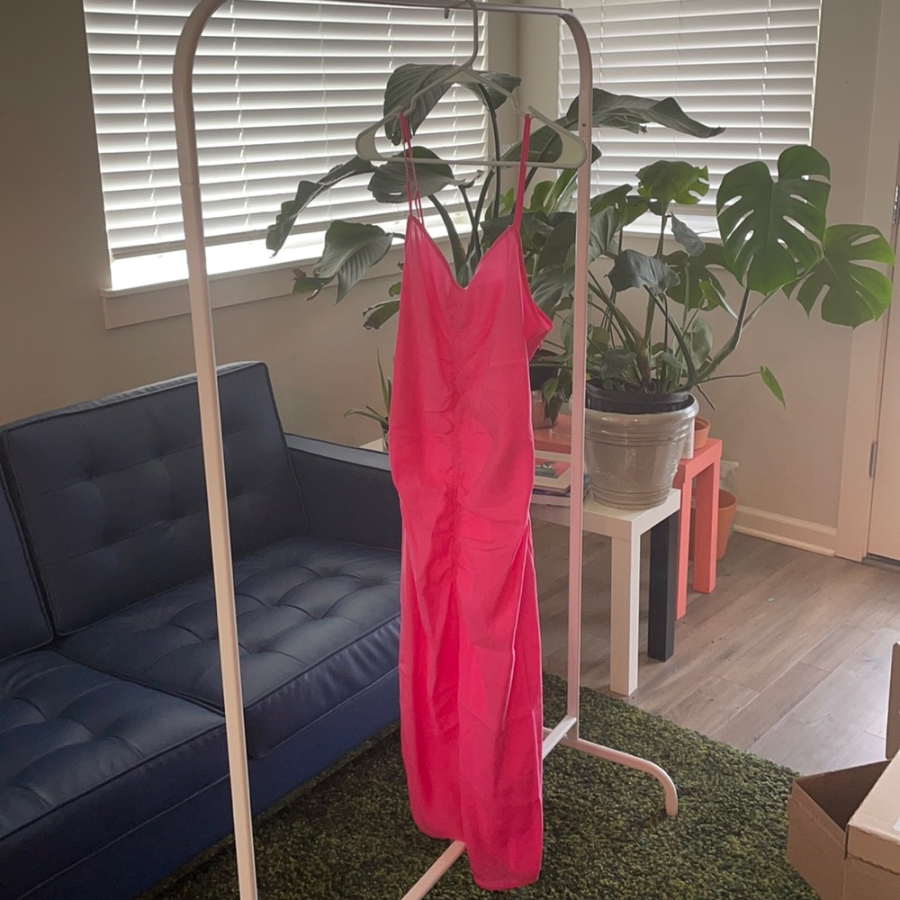 Ruched Pink Dress